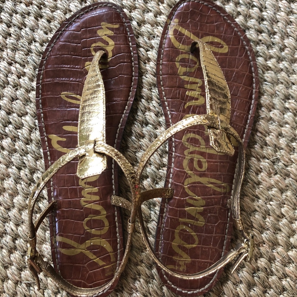 Sam Edelman Women’s gold gladiator sandals